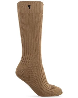 Ami Paris Socks - Marrone