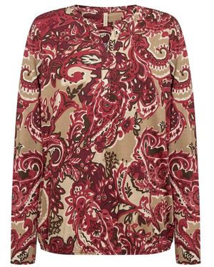 Soya Concept Rood Paisley Print Shirt - Roze