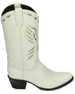 Sendra Westernstiefel Weißes Leder - Grün