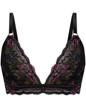 Heist Studios Ondergoed ,Zwart ,Polyester Remi Tweekleurige Kant Bralette