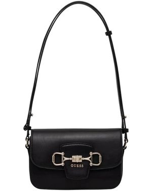 Guess Janie Convertible Xbody Flap Bag - Schwarz