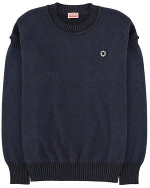 KENZO Round-Neck Knitwear - Bleu