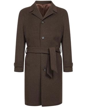 D4.0 Belted Coats - Marrón