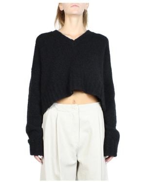 Malloni V-Neck Knitwear - Negro