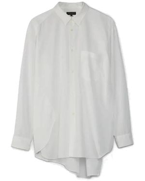 Comme des Garçons Weißes Asymmetrisches Hemd Moderner Lässiger Look - Grau