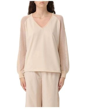 Liu Jo Long Sleeve Tops - Natural