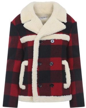 Celine Faux Fur & Shearling Jackets - Red