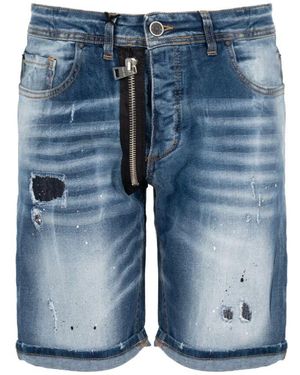 Xagon Man Vintage denim shorts mit einzigartigen details xagon - Blau