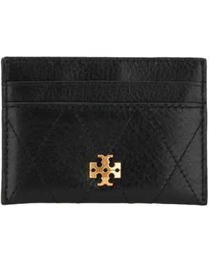 Tory Burch Charlie Quilted Card Case - Zwart
