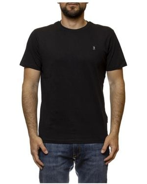 Refrigue Tops ,Zwart ,Katoen T-Shirt Icon Patch