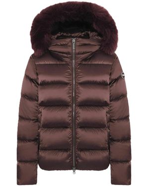 Colmar Jassen ,Bruin ,Polyester Donsjack Met Col En Imitatiebont