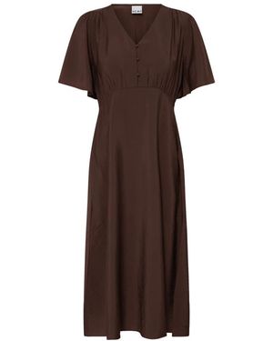 Ichi Midi Dresses - Marrone