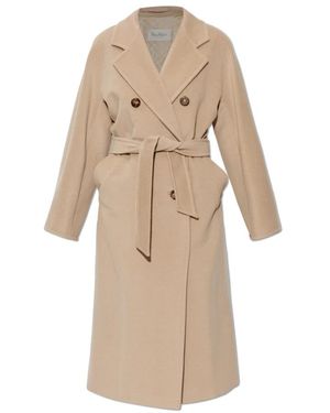 Max Mara Double-Breasted Coats - Natural