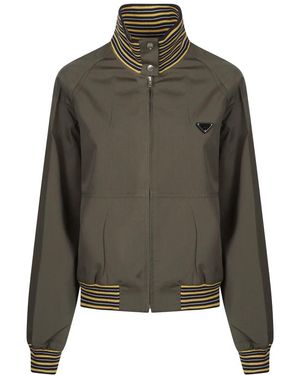 Prada Jassen ,Groen ,Katoen Poplin Bomberjack