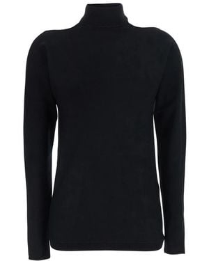 Semicouture Truien & Vesten ,Zwart ,Trui Met Uitsnijdingen