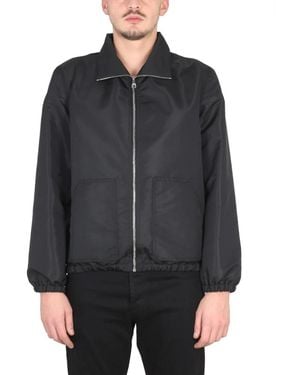 McQueen Klassische Kragen-Reißverschlussjacke - Schwarz