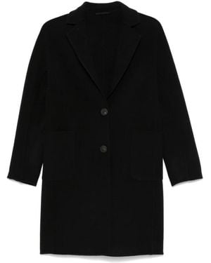 Peserico Single-Breasted Coats - Nero