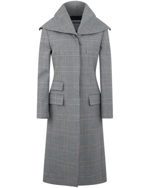 Moschino Single-Breasted Coats - Grey