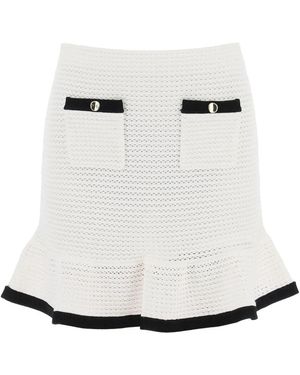 Self-Portrait Short Skirts - White