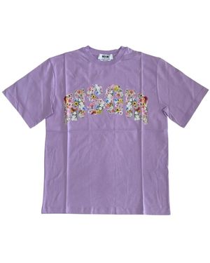 MSGM Lila T-Shirts Und Polos
