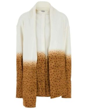 Loewe Overhemden ,Veelkleurig ,Overhemd Met Ombré-Effectprint - Wit