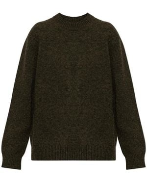 Jil Sander Round-Neck Strickwaren - Grün
