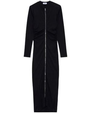 MSGM Kleedjes ,Zwart ,Maxi-Jurk