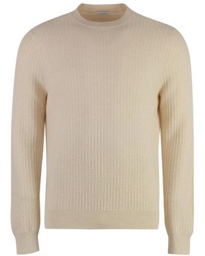 Malo Round-Neck Knitwear - Natural