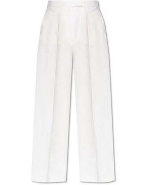 McQueen Straight Trousers - White