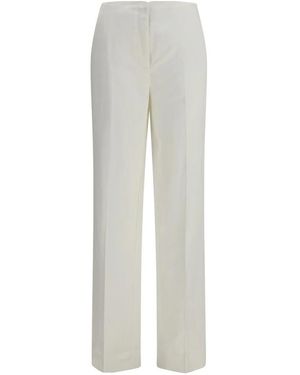 TOTEME Broeken ,Wit ,Linnen Easy Raw Edge Pants - Grijs
