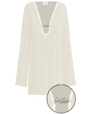 MC2 Saint Barth Gretah Plate Georgette Tunic - Weiß