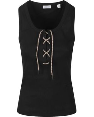 Burberry Sleeveless Tops - Black