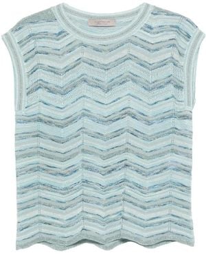 D.exterior Sleeveless Tops - Blue