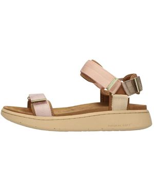 Woden Schoenen ,Roze ,Line Sandal - Metallic