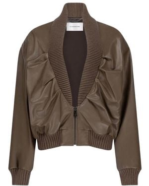 Victoria Beckham Bomber Jackets - Marrón