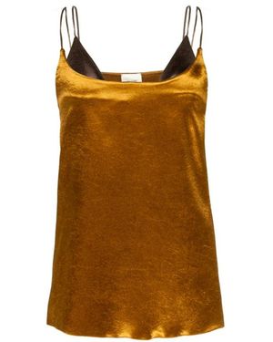 Alysi Zijden Lingerie Top - Bruin