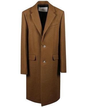 Ami Paris Single-Breasted Coats - Bruin