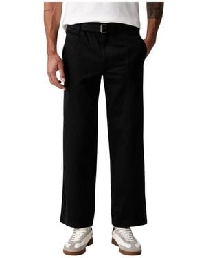 Calvin Klein Broeken ,Zwart ,Katoen Regular Comfort Pants