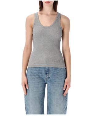 Ganni Sleeveless Tops - Blue