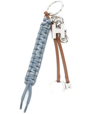 Hogan Gevlochten Leren Sleutelhanger - Blauw