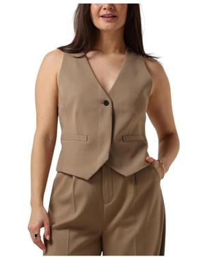 Copenhagen Muse Jassen ,Grijs ,Leer Cmtailor Waistcoat - Bruin