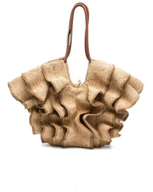 Zimmermann Tassen ,Leer Goldentime Medium Ruffle Tote - Metallic