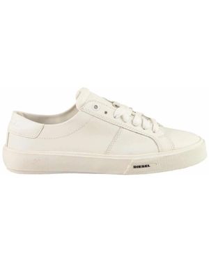 DIESEL Leder sneakers mit gummisohle - Weiß