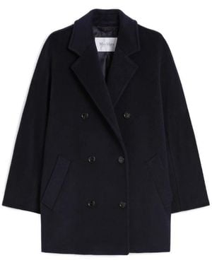 Max Mara Double-Breasted Coats - Blau