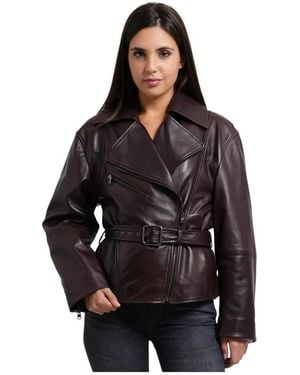 HUGO Leather Jackets - Negro
