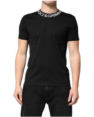 Dolce & Gabbana T-Shirt Met Ronde Hals - Zwart