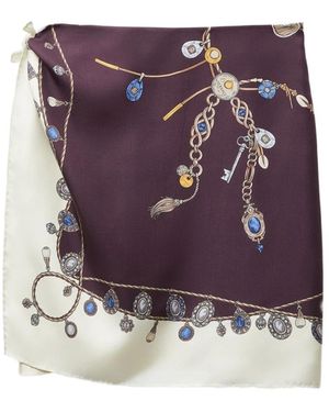 Versace Bedruckter Seiden-Twill-Minirock - Lila