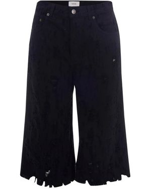 Haikure Denim Shorts - Blue