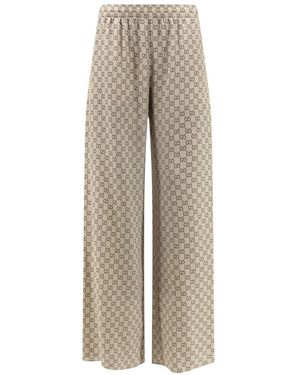 Gucci Gg Zijden Broek - Naturel
