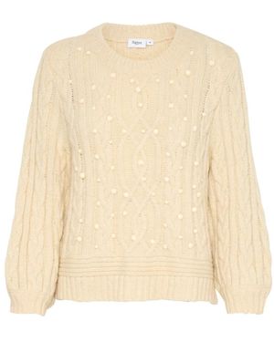 Saint Tropez Round-Neck Knitwear - Natural